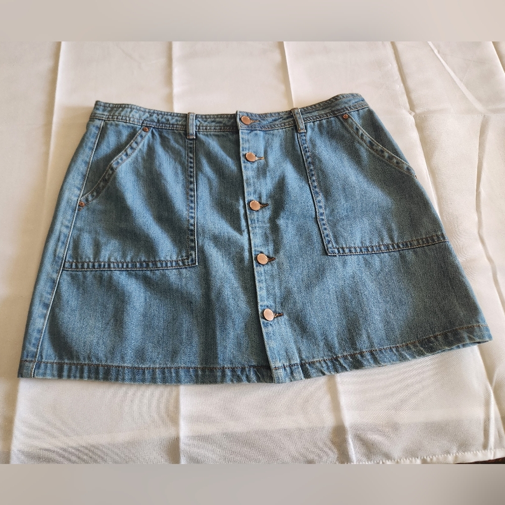 Forever New Denim Mini Skirt- Women's size 12